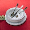 image:imagePlastic Cutlery Silverware Extra Heavyweight Disposable Flatware Full Size Cutlery Combo Polished Silver 80 Forks 40 Spoons 40 Knives Value Pack 160 CountPebbled Silver