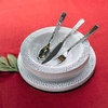 image:imagePlastic Cutlery Silverware Extra Heavyweight Disposable Flatware Full Size Cutlery Combo Polished Silver 80 Forks 40 Spoons 40 Knives Value Pack 160 CountPebbled Silver