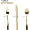 image:imagePlastic Cutlery Silverware Extra Heavyweight Disposable Flatware Full Size Cutlery Combo Polished Silver 80 Forks 40 Spoons 40 Knives Value Pack 160 CountGold
