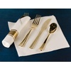 image:imagePlastic Cutlery Silverware Extra Heavyweight Disposable Flatware Full Size Cutlery Combo Polished Silver 80 Forks 40 Spoons 40 Knives Value Pack 160 CountGold