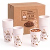 image:imagePremium Espresso White Paper Cups with Handles  4 oz 50 Pack  Elegant EcoFriendly amp Perfect for Creamy Coffee Moments8 ounces