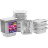 image:imageAluminum Pans With Lids  50 Count  225LB 85x6 Oblong Pans  To Go Containers With Lids  Disposable Tin Foil Pans  Perfect For Catering Meal Prep Baking Freezer Safe1LB  50 Pack  W Board Lids
