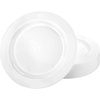 image:imageLillian Tablesettings 30 Count Premium Quality Heavyweight 1025 inch Plastic Plates China Like Wedding and Party Dinnerware Plastic Dinner Plates Crystal Clear 30 CountWhite Pearl