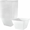 image:imageLillian Tablesettings Clear Plastic Square Bowls 8 oz Small Disposable Serving Bowls for Appetizers Desserts amp Dips Heavyweight BPAFree 20 Count 35 x 35 inWhite