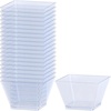 image:imageLillian Tablesettings Clear Plastic Square Bowls 8 oz Small Disposable Serving Bowls for Appetizers Desserts amp Dips Heavyweight BPAFree 20 Count 35 x 35 inClear