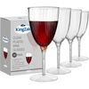 image:imageLillian Tablesettings Premium 16 Count Wine Glasses 8 oz Clear Hard Plastic 1Piece Disposable CupsWine Glasses  96 Count