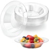 image:imageLillian Tablesettings Premium Quality Heavyweight Plastic Plates China Like Wedding and Party Dinnerware Plastic Plates 75 inch WhitePearlValue Pack 40 CountClear