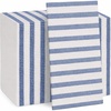 image:imageMade in Italy LinenFeel Disposable Guest Towels  Premium Airlaid ClothLike Bathroom Napkins Soft amp Absorbent Luxury Hand Towels Elegant Striped Dinner Napkins for PartiesBlue