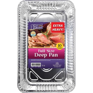 image:imageAluminum Deep Foil Pans Full Size Large Disposable Roasting amp Baking Pan 21x13 20 Pack Extra Heavy Duty Chafing Trays for Hotels Restaurants Caterers Steam Table Buffets amp Bakeware10 pack