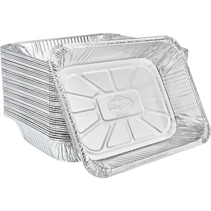 image:imageAluminum Pans Half Size 9X13 Extra Heavy Duty Disposable Foil Pans For Baking 30 Pack Roasting amp Chafing Deep Tin Foil Bakeware Steam Table Tray Cookware Food Prepping Cake amp Oven Pan100 Pack