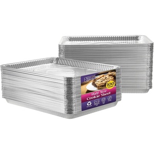 image:imageAluminum Pans Half Size Textured Cookie Sheet 15 Count Durable Nonstick Baking Sheets 1587 x 11  Sheet Pan Baking Tray Cookie Sheets Foil pans Foil trays Sheet Baking PansHalf Size  100 Count