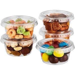 image:imageKing Zak 150 Sets  15oz Disposable Mini Plastic Jello Shot Cups With Lids Perfect For Portion Souffle Condiment Dipping Sauce Salad Dressing And More2 ounces