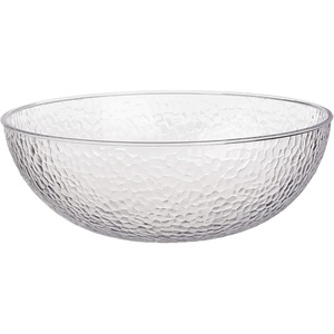 image:imageLillian Collection Stunning Clear Plastic Round Hammered Bowl  12 4 Pc  Unique Textured Design  Perfect for Parties amp Displays1