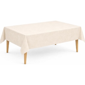 image:imageLillian Made in Italy ClothLike Disposable Tablecloth for Rectangle Tables 6 Pack  Premium Airlaid LinenFeel Table Cover Luxury Tablecloth for Parties Events amp Weddings Elegant Striped DesignIvory