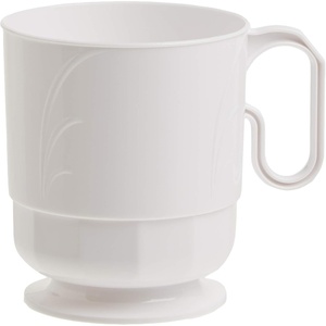 image:imageLillian Signature Collection 40 Count Elegance Coffee Mug 8Ounce ClearWhite