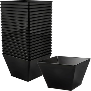 image:imageLillian Tablesettings Clear Plastic Square Bowls 8 oz Small Disposable Serving Bowls for Appetizers Desserts amp Dips Heavyweight BPAFree 20 Count 35 x 35 inBlack