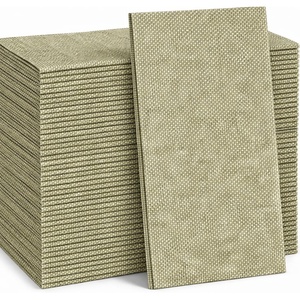 image:imageMade in Italy LinenFeel Disposable Guest Towels  Premium Airlaid ClothLike Bathroom Napkins Soft amp Absorbent Luxury Hand Towels Elegant Striped Dinner Napkins for PartiesSage