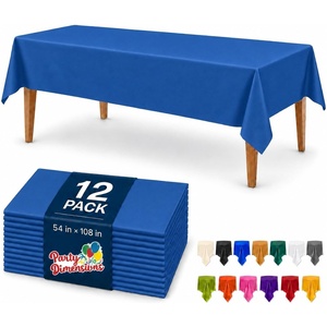 image:imageParty Dimensions Red Disposable Plastic Tablecloth Round 84 12 PackBlue
