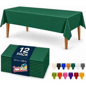 image:imageParty Dimensions Red Disposable Plastic Tablecloth Round 84 12 PackGreen