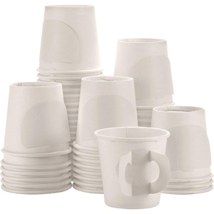 image:imagePremium Espresso White Paper Cups with Handles  4 oz 50 Pack  Elegant EcoFriendly amp Perfect for Creamy Coffee Moments4 ounces
