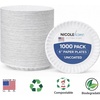 image:imageNicole Home Collection 1000 Count 6Inch White Uncoated Paper Plates Disposable Dessert Plates for Parties amp Everyday Use6 Inch  1000 Count