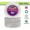 image:imageNicole Home Collection 1000 Count 6Inch White Uncoated Paper Plates Disposable Dessert Plates for Parties amp Everyday Use9 Inch  100 Count