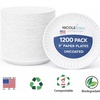 image:imageNicole Home Collection 1000 Count 6Inch White Uncoated Paper Plates Disposable Dessert Plates for Parties amp Everyday Use9 inch  1200 count