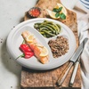 image:imageNicole Home Collection Compostable Heavy Duty 6 Disposable Paper Plates 100 Bagasse Biodegradable EcoFriendly Natural Sugarcane 50 Count10 Compartment Plates