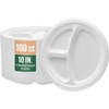 image:imageNicole Home Collection Compostable Heavy Duty 6 Disposable Paper Plates 100 Bagasse Biodegradable EcoFriendly Natural Sugarcane 50 Count10 Compartment Plates