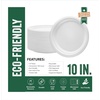image:imageNicole Home Collection Compostable Heavy Duty 6 Disposable Paper Plates 100 Bagasse Biodegradable EcoFriendly Natural Sugarcane 50 Count10 Plates
