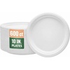 image:imageNicole Home Collection Compostable Heavy Duty 6 Disposable Paper Plates 100 Bagasse Biodegradable EcoFriendly Natural Sugarcane 50 Count10 Plates