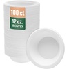 image:imageNicole Home Collection Compostable Heavy Duty 6 Disposable Paper Plates 100 Bagasse Biodegradable EcoFriendly Natural Sugarcane 50 Count12 oz Bowls