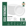 image:imageNicole Home Collection Compostable Heavy Duty 6 Disposable Paper Plates 100 Bagasse Biodegradable EcoFriendly Natural Sugarcane 50 Count6 Plates