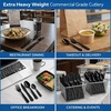 image:imagePlastic Forks Medium Weight Disposable Cutlery Value Pack  1000 Count WhiteBlack