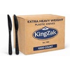 image:imagePlastic Forks Medium Weight Disposable Cutlery Value Pack  1000 Count WhiteBlack