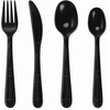 image:imagePlastic Forks Medium Weight Disposable Cutlery Value Pack  1000 Count WhiteBlack