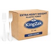 image:imagePlastic Forks Medium Weight Disposable Cutlery Value Pack  1000 Count WhiteWhite