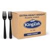image:imagePlastic Forks Medium Weight Disposable Cutlery Value Pack  1000 Count WhiteBlack