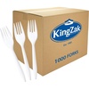 image:imagePlastic Forks Medium Weight Disposable Cutlery Value Pack  1000 Count WhiteWhite