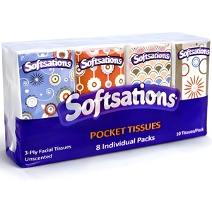 image:imageNicole Home Collection 3Ply Pocket Facial Tissues  Pack of 8 Household Essentials 8 Pieces10 Count Pack of 8